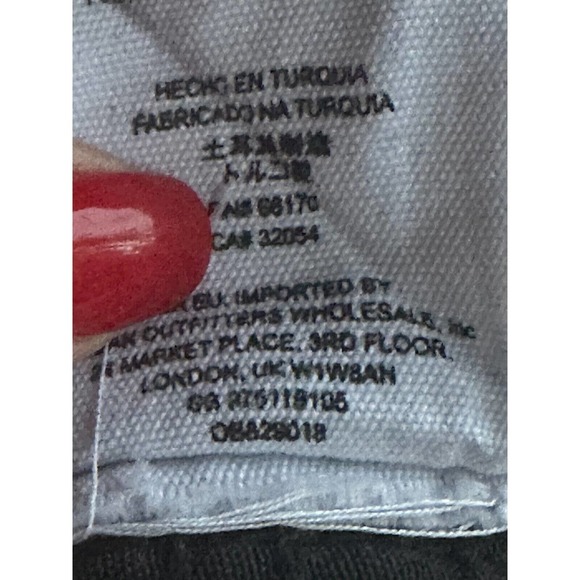 Free People Vintage Black Great Heights Frayed Distressed Skinny Jeans Size 24 - Picture 16 of 16